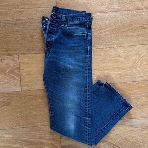 Straight Fit Dark Blue Denim Jeans